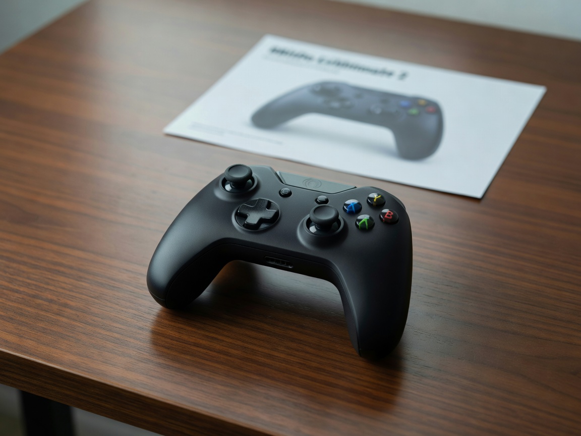 Langaton peliohjain työpöydällä pehmeässä valaistuksessa, 8BitDo Ultimate 2 -testin kansikuva